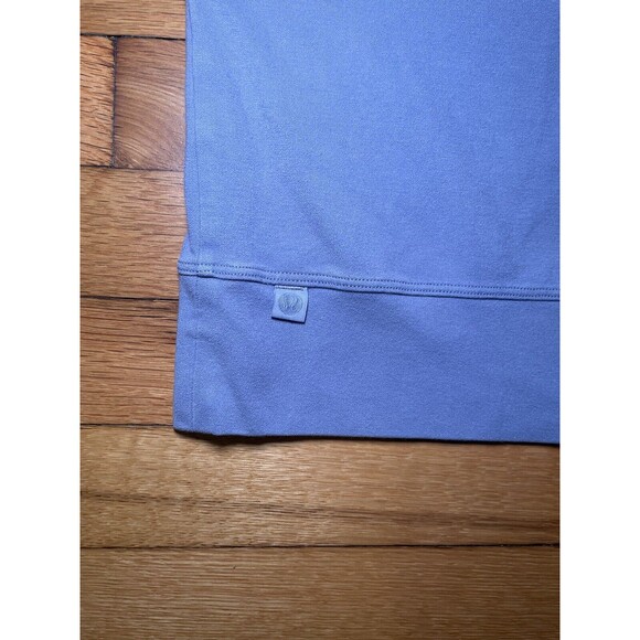 LULULEMON Heavyweight Crepe Short Sleeve Shirt Peri Purple Men's Size M Logo - Picture 4 of 4
